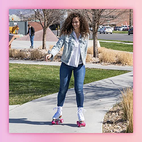 CHICAGO Skates White Quad Roller Skates for Women Beginners Adjustable High-Top X806