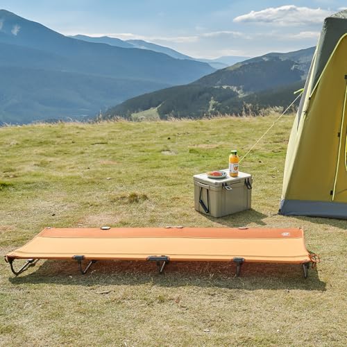 TIMBER RIDGE Lightweight Aluminum Camping Cot with Carry Bag, Blue Z494