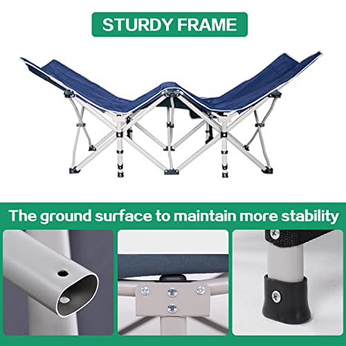 XXL Camping Cot for Adults with Mattress Heavy Duty Folding Bed with Carry Bag H5280
