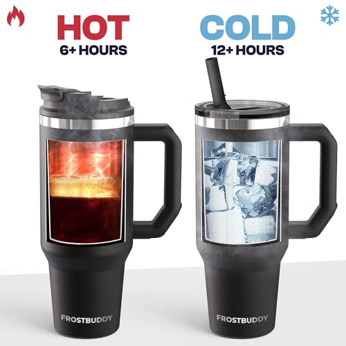 Frost Buddy Thicc Buddy 40 oz Stainless Steel Tumbler with Lid and Straw Q581