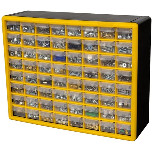 Akro-Mils 24-Drawer Plastic Storage Cabinet, Black I624065
