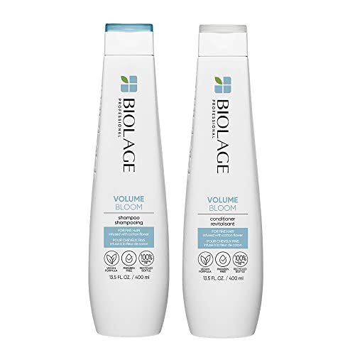 Biolage Volume Bloom Shampoo & Conditioner Set | Lightweight Volume & Shine | For Fine Hair | Paraben & Silicone-Free | Vegan