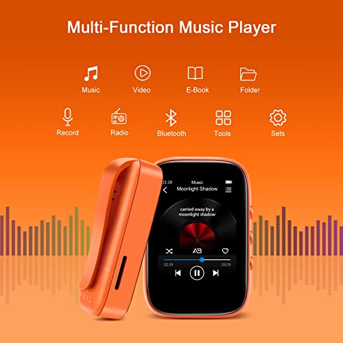 32GB Bluetooth MP3 Player with Touchscreen, Clip-on for Sports P468734