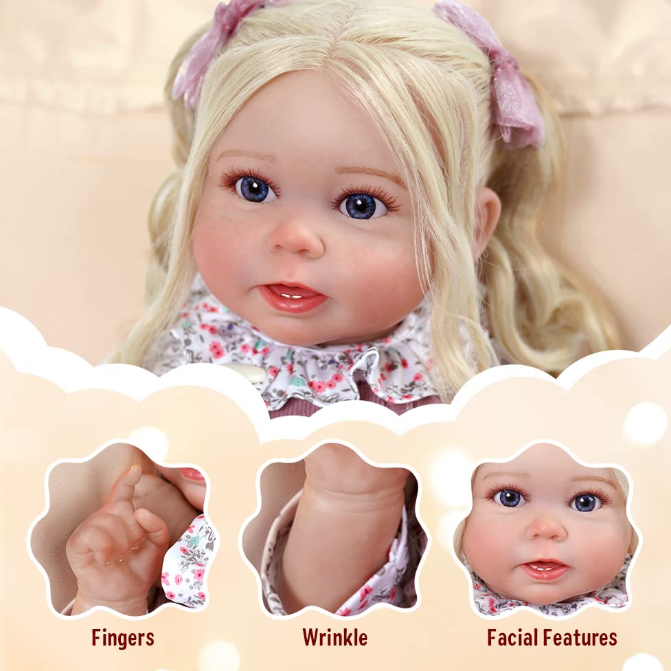 BABESIDE Lifelike Reborn Baby Doll 20" Soft Body Girl with Gift Box I2014