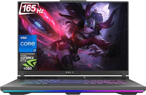 Asus ROG Strix G16 Gaming Laptop 2023 Newest, 16" 165Hz Display, Intel Core i7-13650HX, NVIDIA GeForce RTX 4060, 32GB DDR5 RAM, 1TB SSD, Backlit Keyboard, Windows 11 Home, Bundle with Laptop Stand