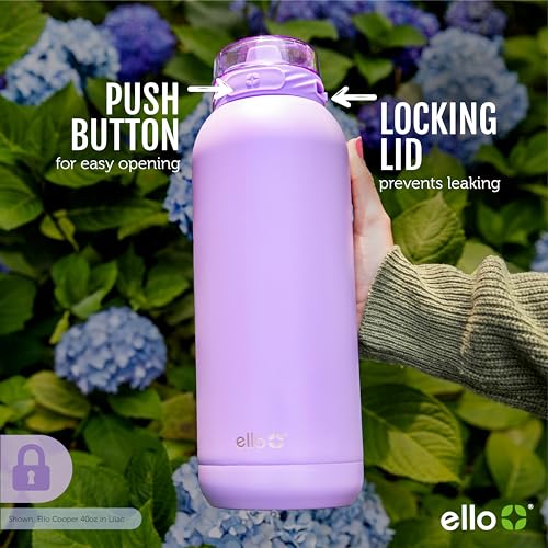Ello Cooper 32oz Stainless Steel Water Bottle with Straw and Handle Q4598