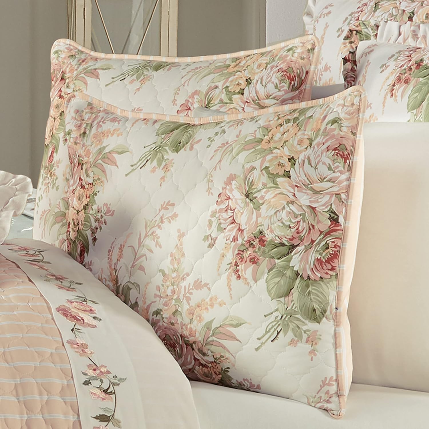 Royal Court Estelle Five Court Full/Queen 3Pc Quilt Set Coral Z987