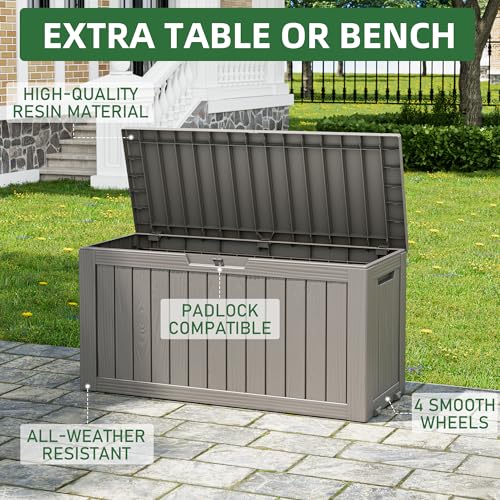 NUNU LAB 31 Gallon Outdoor Storage Box Waterproof Lockable Lid I8083