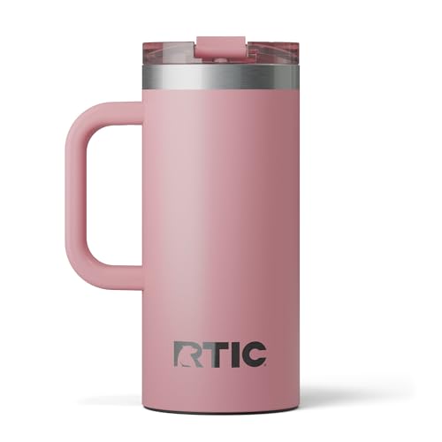 RTIC 20oz Road Trip Travel Mug with Lid and Handle, Insulated Stainless Steel P393441
