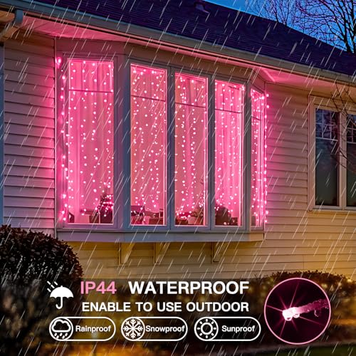 suddus Curtain Lights 300 LED Warm White for Bedroom, Outdoor & Christmas Decor K310