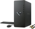 HP Victus 15L Gaming Desktop, AMD 6-Core Ryzen 5 5600G (Beat i7-10700K), AMD Radeon RX 6400 4GB, 32GB RAM, 1TB PCIe SSD+1TB HDD, USB-C, HDMI/DP, RJ45, SPS HDMI Cable, Mica Silver, Win 11