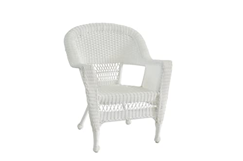 Jeco Wicker Chair with Red Cushion, Set of 2, Espresso D528