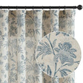 jinchan Linen Floral Curtains for Living Room 84 Inch Length Sage Green Printed Toile Curtains French Country Farmhouse Linen Curtains Rod Pocket Light Filtering Window Drapes Set 2 Panels
