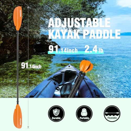 Kayak Paddle 231cm Aluminum Shaft with Fiberglass Blade B36756