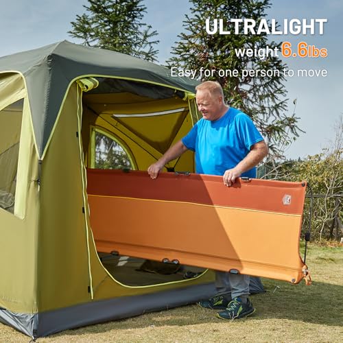 TIMBER RIDGE Lightweight Aluminum Camping Cot with Carry Bag, Blue Z494
