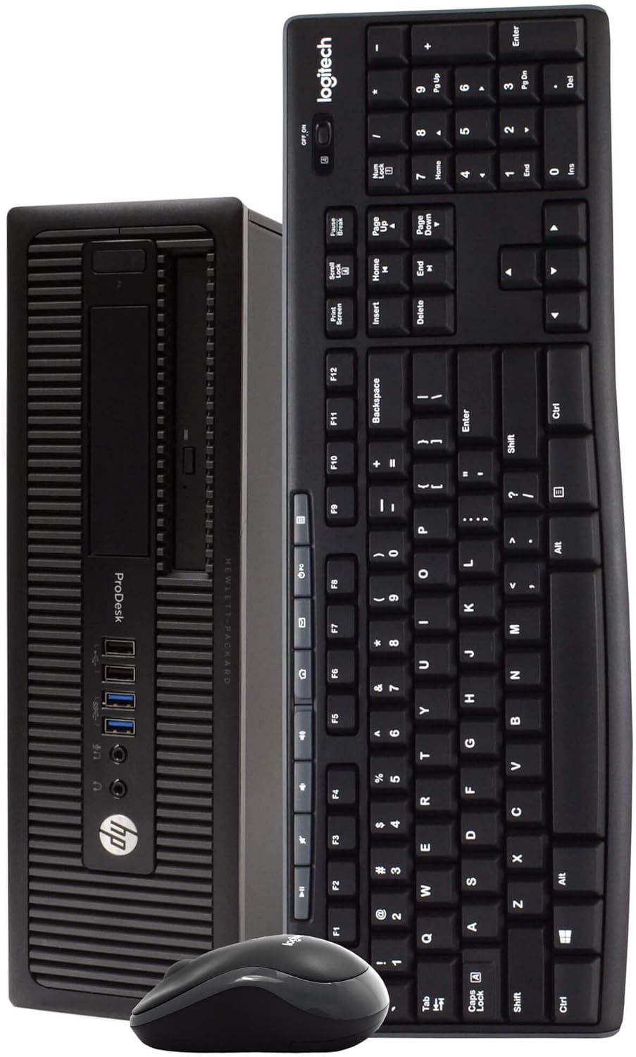 HP ProDesk 600G1 Desktop PC, Intel Core i5, 4GB RAM, 500GB HDD, 24in Monitor, Renewed R762