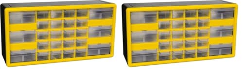 Akro-Mils 24-Drawer Plastic Storage Cabinet, Black I624065