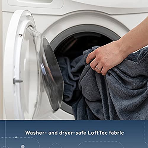 Sunbeam LoftTec Wi-Fi Connected Heated Blanket, King Size, Slate Gray T712059