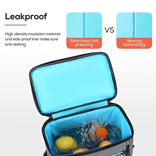 TOURIT Backpack Cooler, Large Insulated Leakproof Backpack, Gray K840