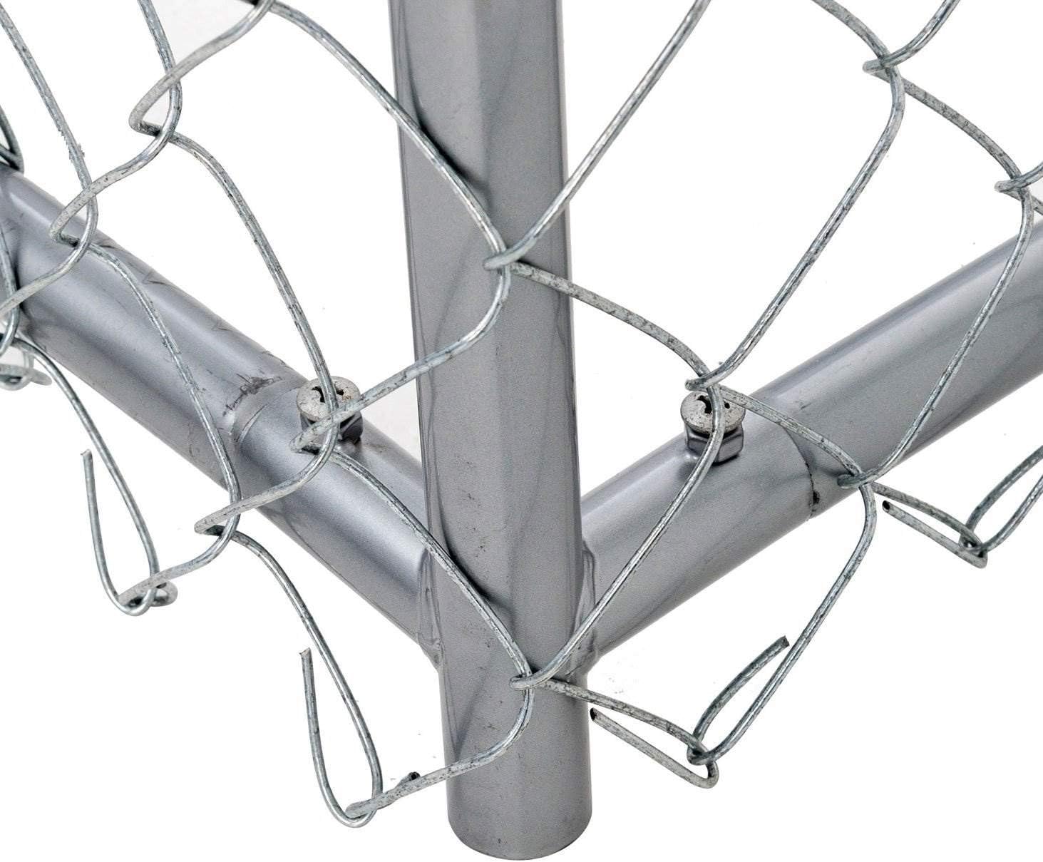 Lucky Dog 10 x 10 Foot Heavy Duty Outdoor Chain Link Dog Kennel with Door (2 Pack) X266