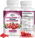 Urolithin A Supplement 1000 mg - Plus Trans-Resveratrol, Pomegranate Extract, Green Tea, Vitamin C, E, Premium Cellular Energy Regeneration, Optimal Mitochondrial Function, Antioxidants, 120 Capsules