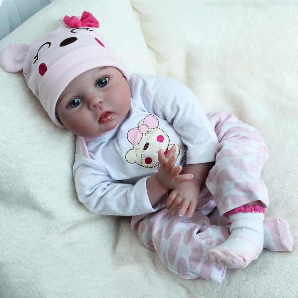 CHAREX Reborn Baby Doll Lucy, 22 Inch Realistic Newborn Girl Doll Y166438