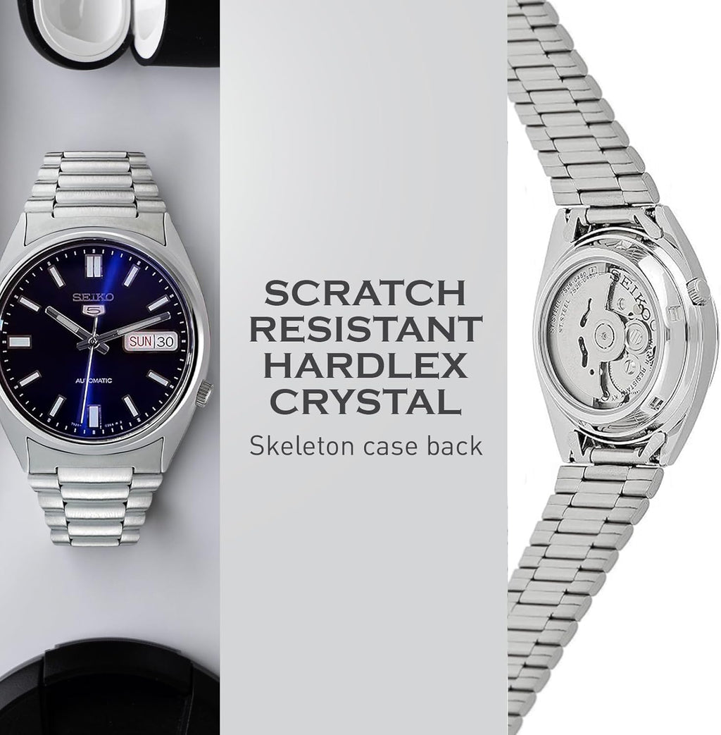 SEIKO SNXS77 Automatic Watch for Men, Blue Dial, Stainless Steel H492