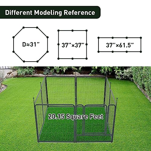 mestyl Dog Playpen 40" Height 16 Panels Outdoor Pet Exercise Pen O950