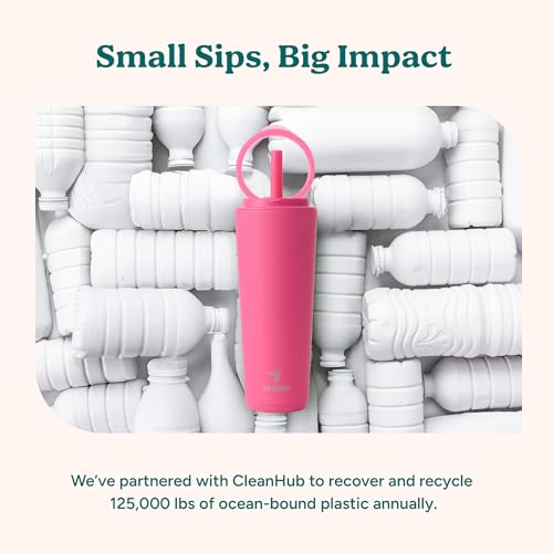 Halo 32 oz Stainless Steel Vacuum Insulated Tumbler with Flip Handle Lid, Lilac Bud H350