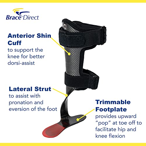 Brace Direct Elite Pro Rehabilitator Carbon Fiber AFO Brace for Drop Foot Y329035