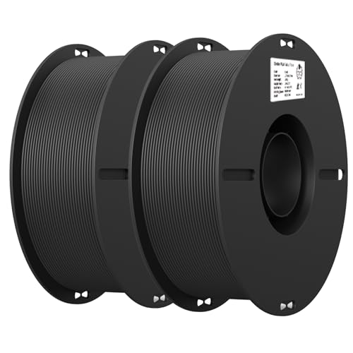 Creality 2kg Black & White PLA 1.75mm Filament Bundle for 3D Printing with No-Tangling Strong Bonding and Overhang Performance, Accuracy +/- 0.02mm
