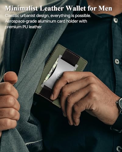 Slim Wallet Pop Up Card Holder for Men with RFID Blocking L945