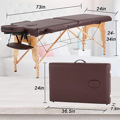 BestMassage Portable Massage Table 28 inch Folding Spa Bed with Bag X618857