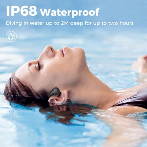 Bone Conduction Headphones Bluetooth 5.3, Waterproof MP3 32G for Swimming J979447