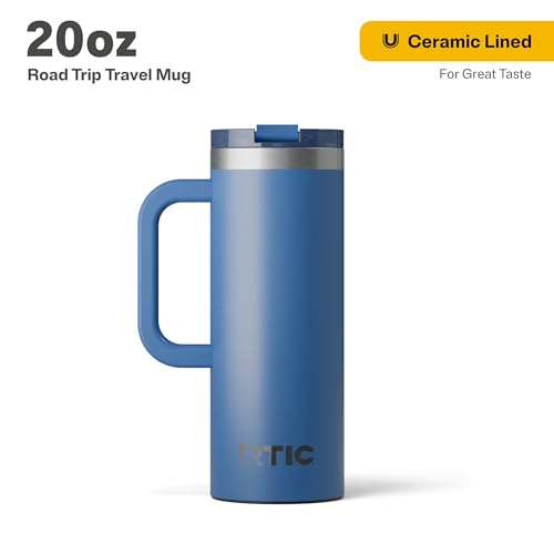 RTIC 20oz Road Trip Travel Mug with Lid and Handle, Insulated Stainless Steel P393441