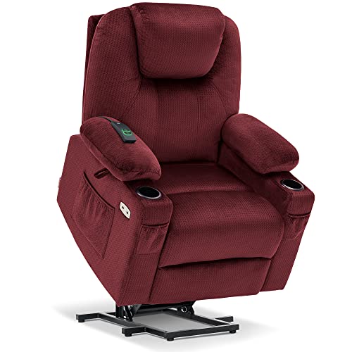 MCombo Small Power Lift Recliner Chair for Elderly with Heat and Massage, USB & Type C Ports J262