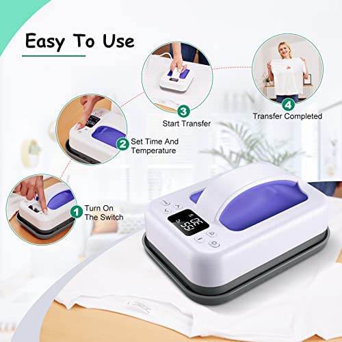 Heat Press Machine for T Shirts and HTV Vinyl Projects, Blue H589220