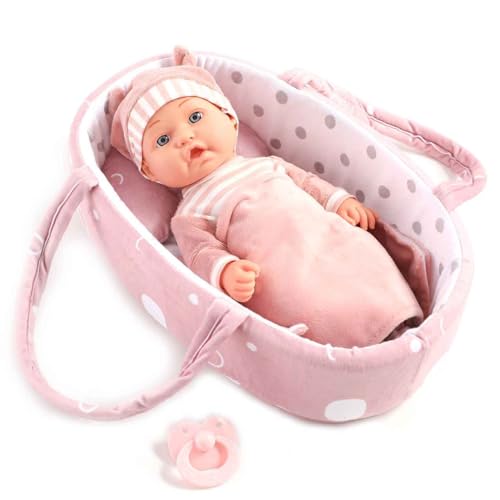 12'' Baby Doll Playset with Carrier Bassinet and Accessories P422415