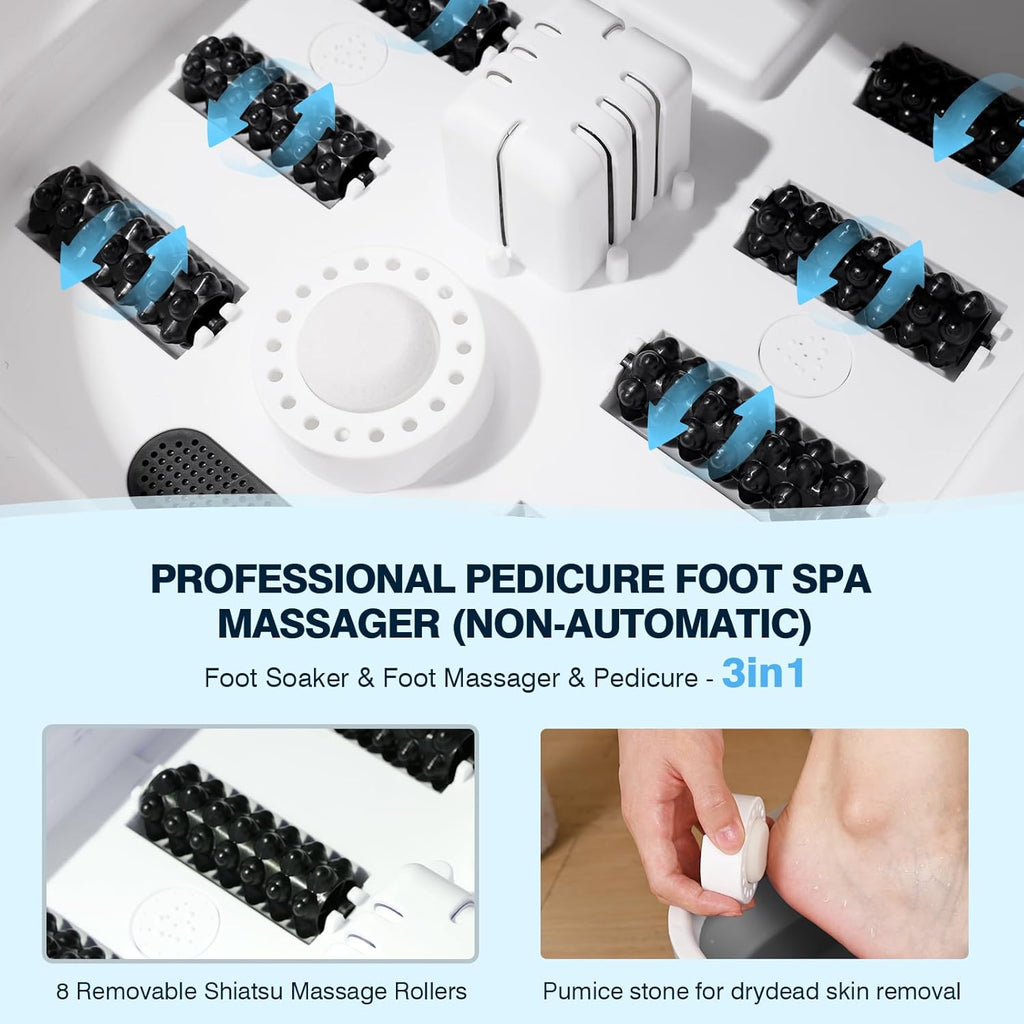 Foot Spa Massager with Heat, Bubbles and Touch Screen T787