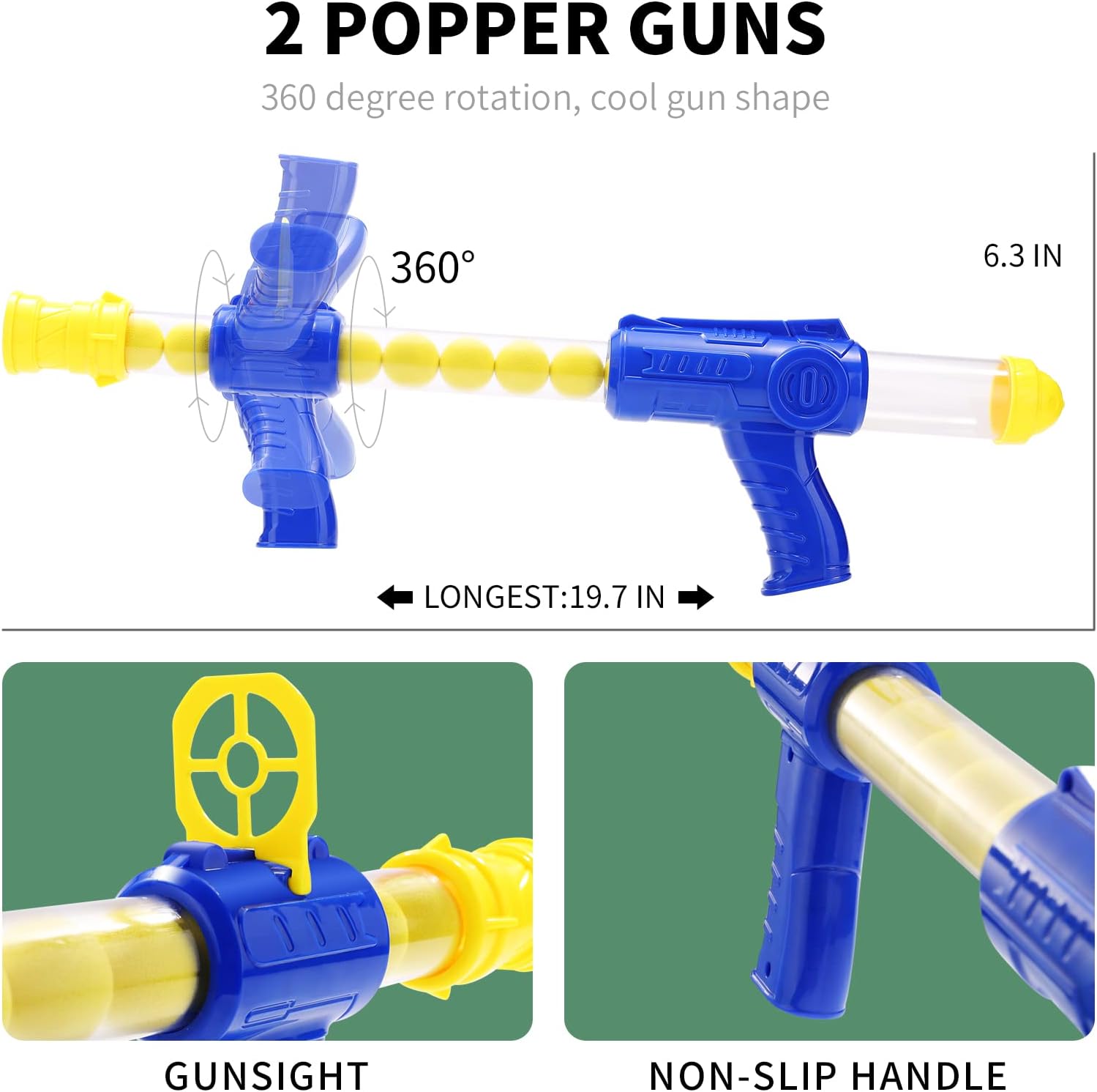 Babyhome Duck Shooting Toys for Kids with Foam Blasters and Movable Target N5115