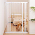 55.1" Extra Tall Pet Gate, 29.9-44.4" Wide Dog Gates for Doorways & Stairs, Metal Auto Close Cat Gate, Pressure Mounted Dog Gate, NO Tools Needed NO Drilling, Black