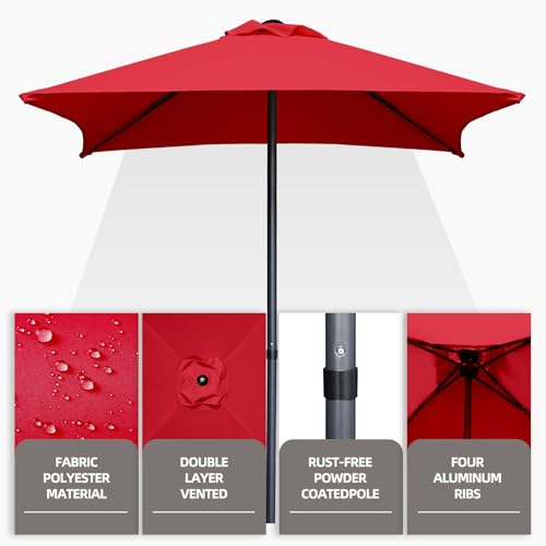 4.9 ft Patio Umbrella with UV Protection & Waterproof S76524