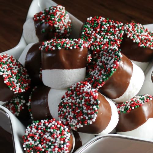 Christmas Sprinkles Bulk 1 lb - Red White Green Round Baking Toppings O347849