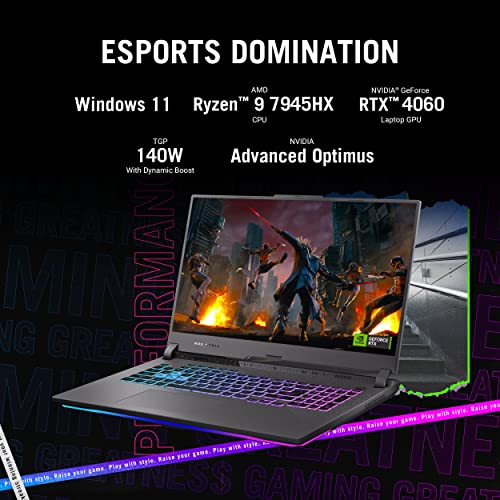 ASUS ROG Strix G17 (2023) Gaming Laptop, 17.3” QHD 240Hz, RTX 4070, Ryzen 9, 16GB DDR5, 1TB SSD, Windows 11 I270235