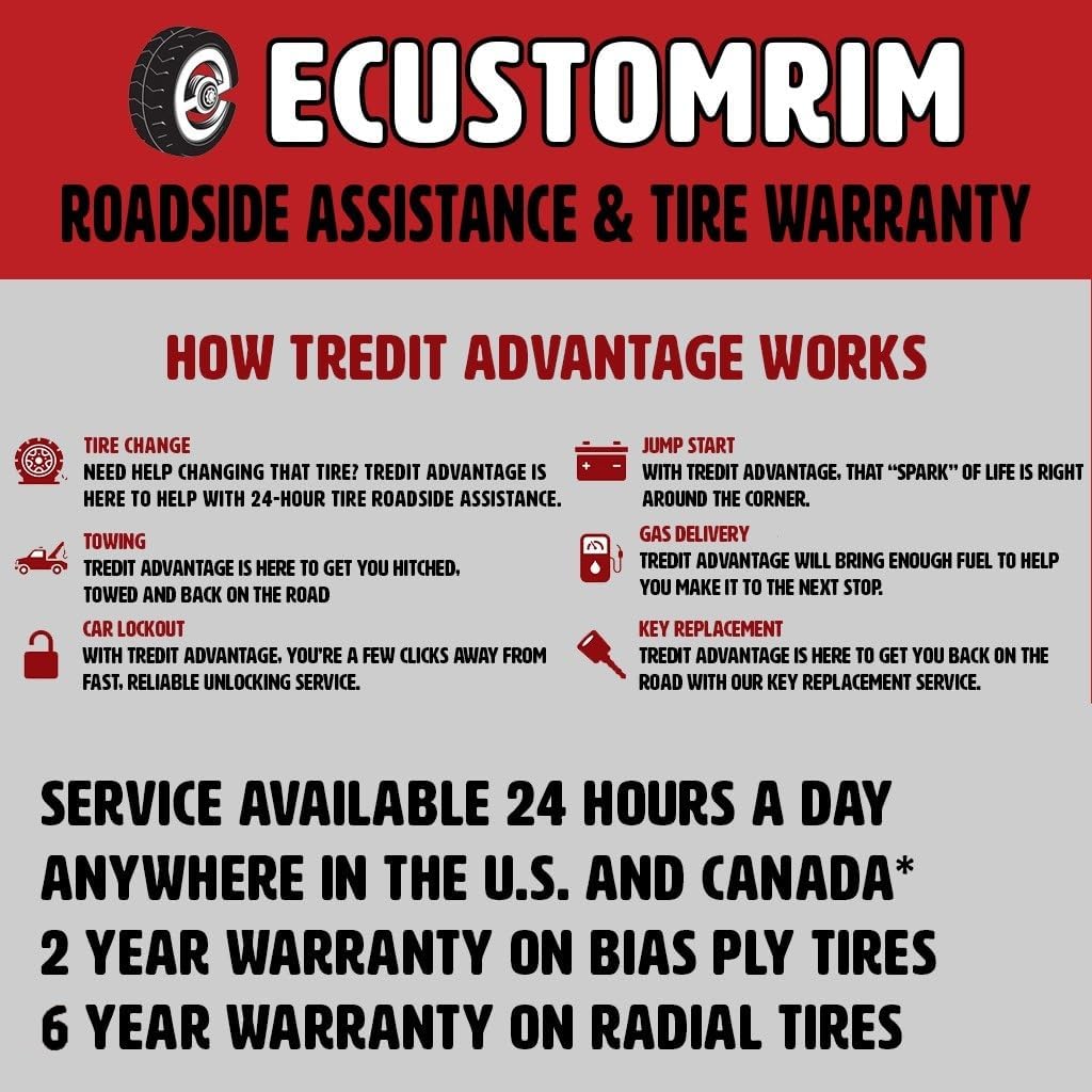 eCustomrim ST205/75R15 Radial Trailer Tire and Rim 15X5 5-4.5 White Spoke Wheel G504