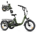 ADDMOTOR CITYTRI E-310 Plus Electric Trike for Adults, 750W, Folding Electric Tricycle, 960Wh, 90MI, 360lbs, 3 Wheel Electric Bikes, Step-Thru Etrike, Parking Brake, Rear Motor & Differential