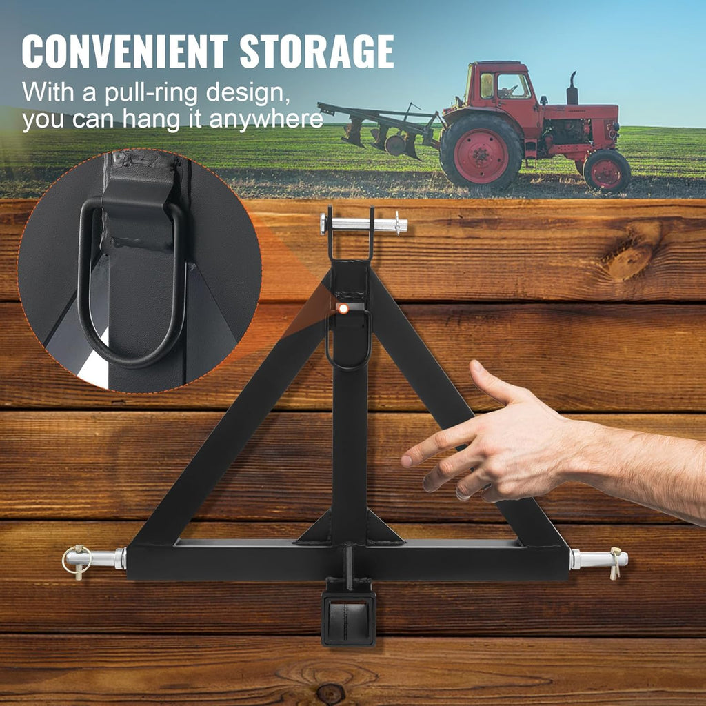 VEVOR 3 Point Hitch Receiver 2" Trailer Hitch Adapter with Pins W262