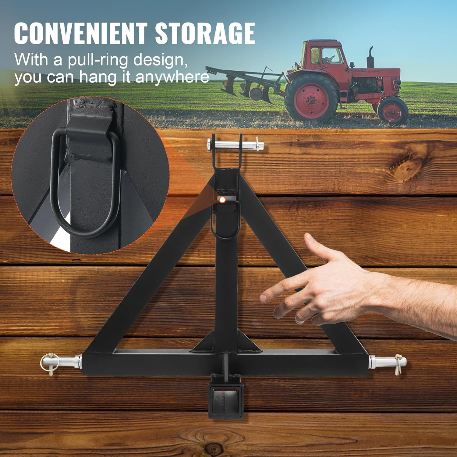 VEVOR 3 Point Hitch Receiver 2" Trailer Hitch Adapter with Pins W262