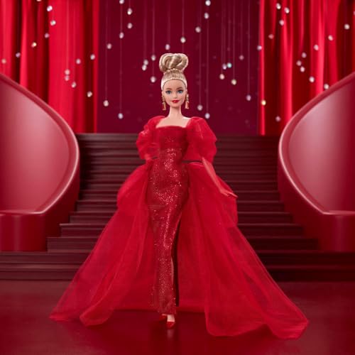 Barbie Signature Doll Mattel 80th Anniversary Collectible Red Tulle Gown J43293