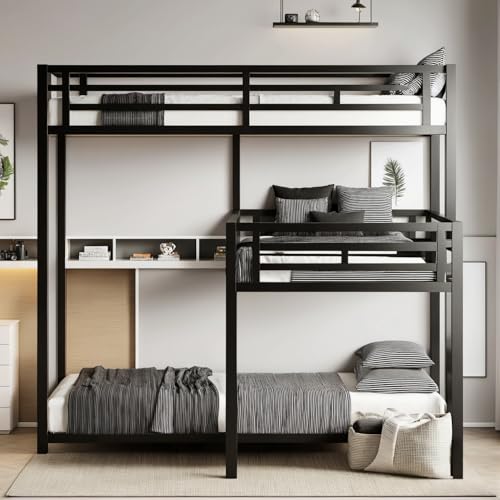 Queen Size Murphy Bed with Desk & Charging Station, White K505073